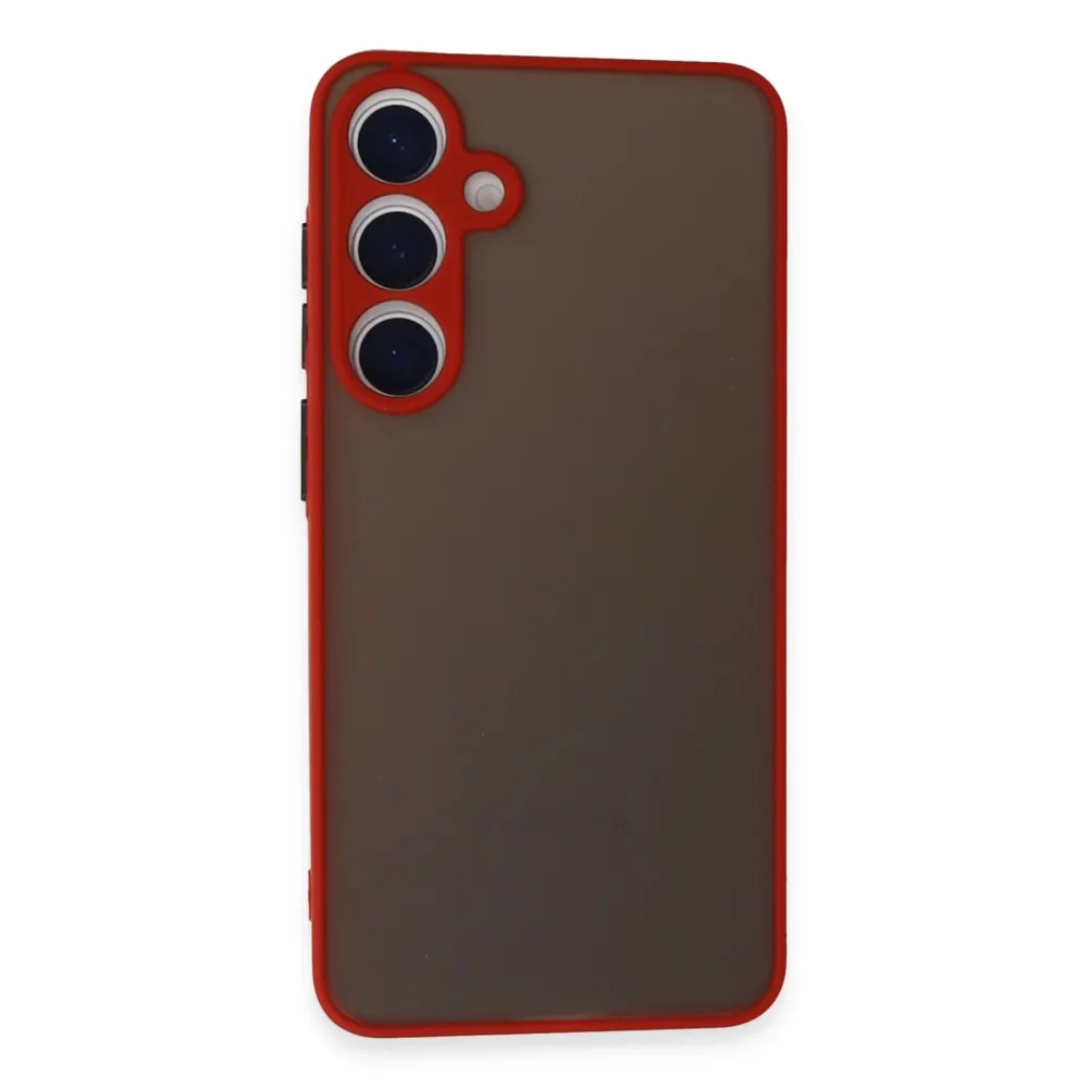 Newface Samsung Galaxy S24 Kılıf Montreal Silikon Kapak - Kırmızı