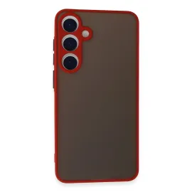 Newface Samsung Galaxy S24 Kılıf Montreal Silikon Kapak - Kırmızı