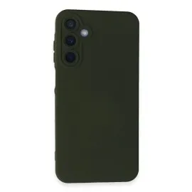 Newface Samsung Galaxy A15 4G Kılıf Nano Içi Kadife Silikon - Koyu Yeşil