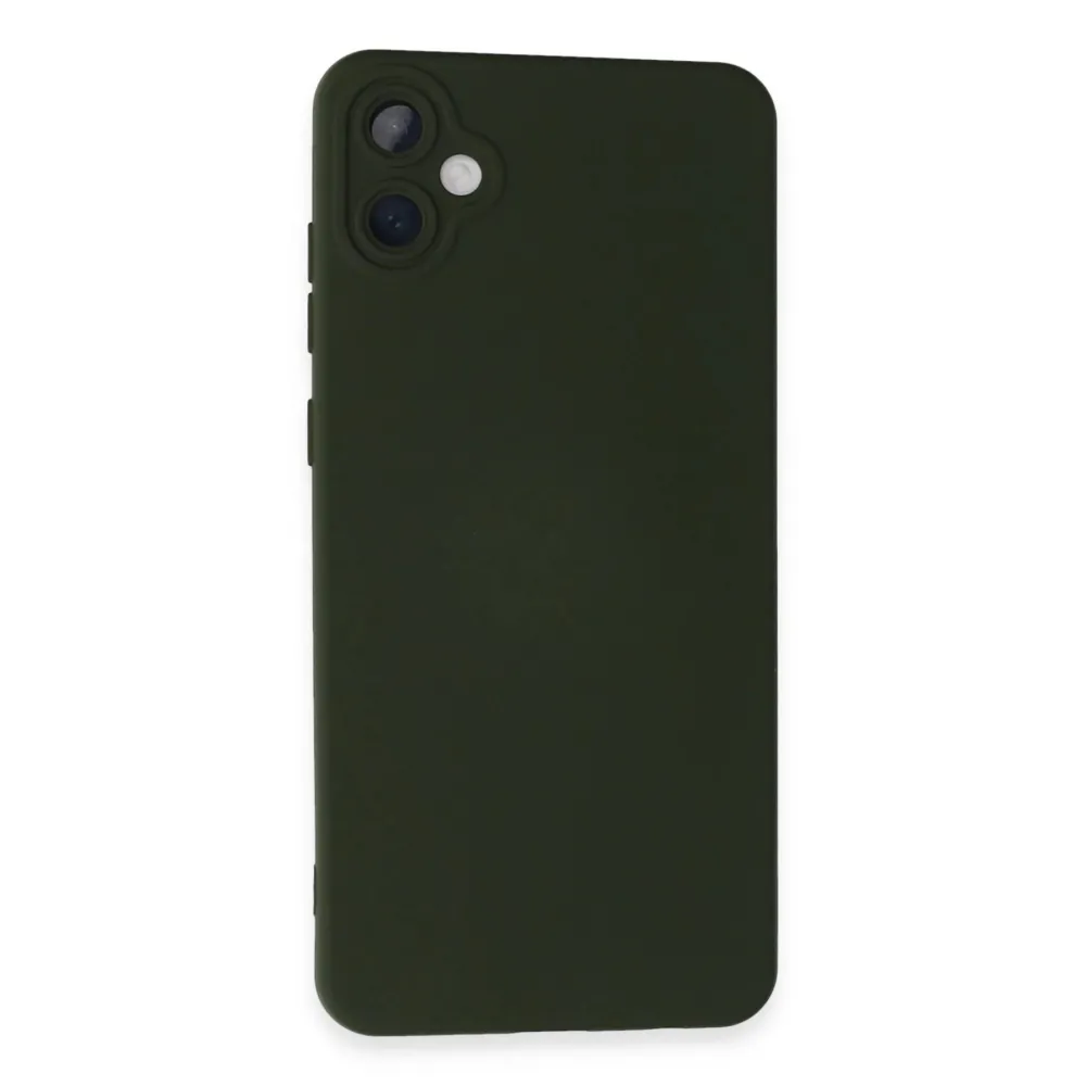 Newface Samsung Galaxy A05 Kılıf Nano Içi Kadife Silikon - Koyu Yeşil