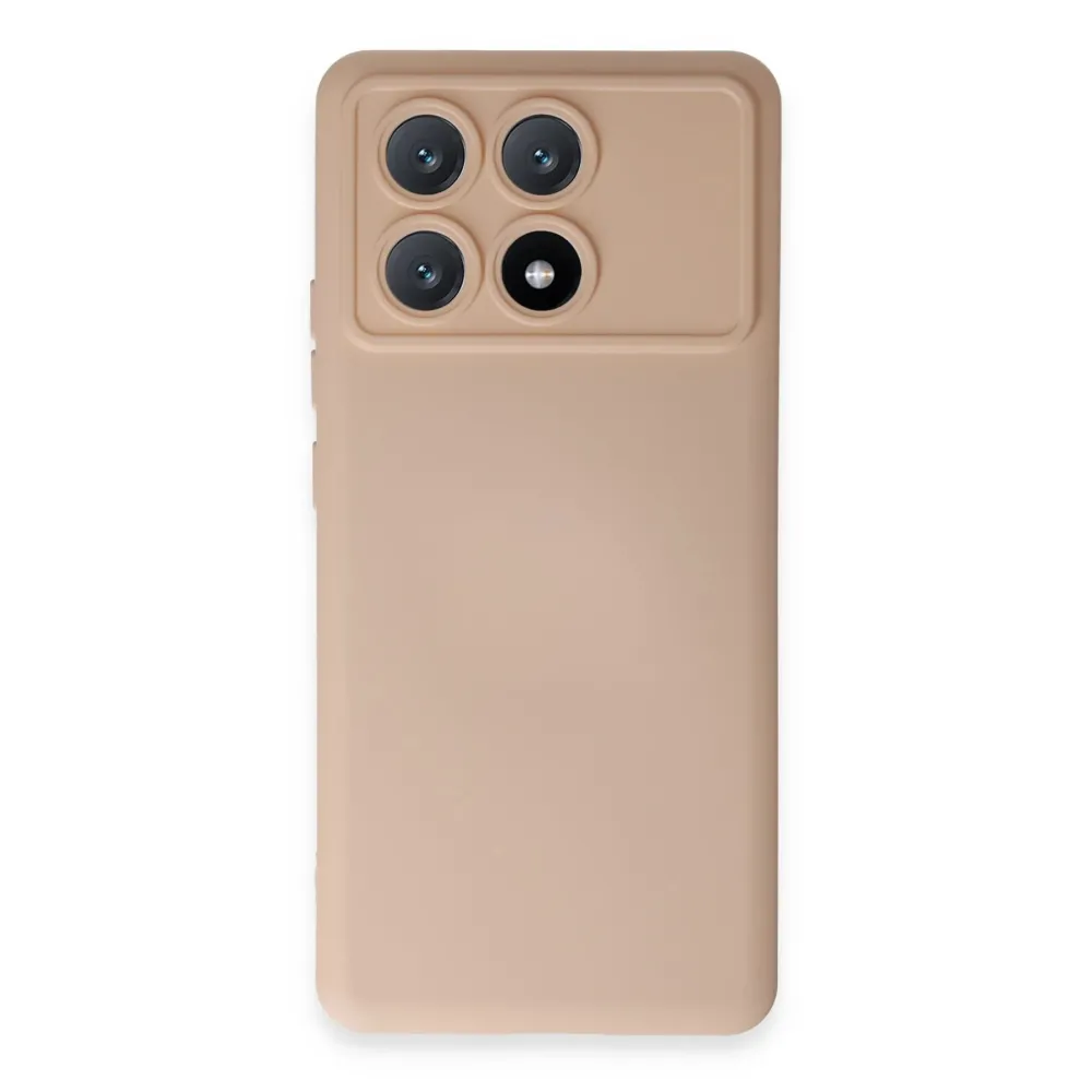Newface Xiaomi Poco X6 Pro Kılıf Nano Içi Kadife Silikon - Pudra