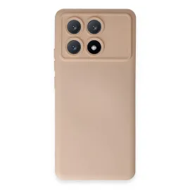 Newface Xiaomi Poco X6 Pro Kılıf Nano Içi Kadife Silikon - Pudra