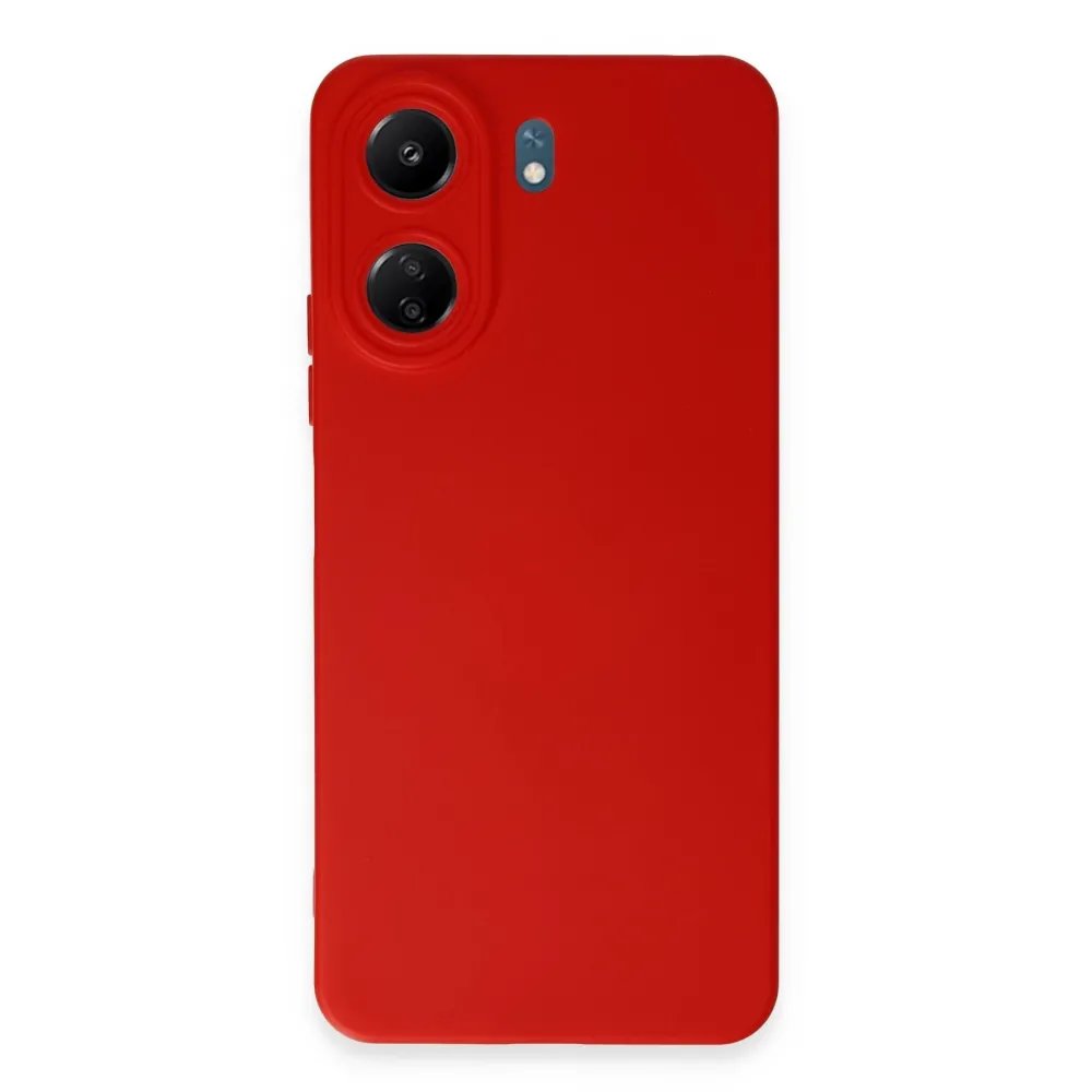 Newface Xiaomi Redmi 13C Kılıf Nano Içi Kadife Silikon - Kırmızı