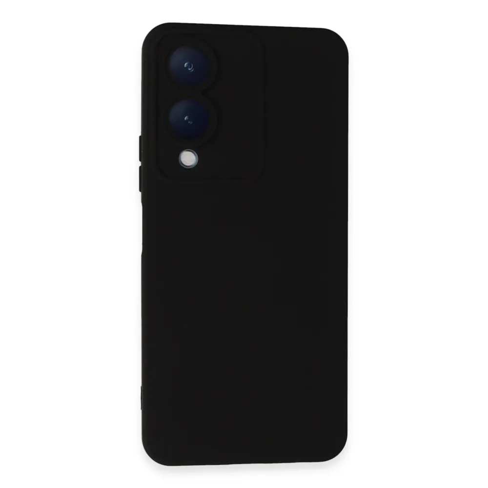 Newface Vivo Y17S Kılıf Nano Içi Kadife Silikon - Siyah