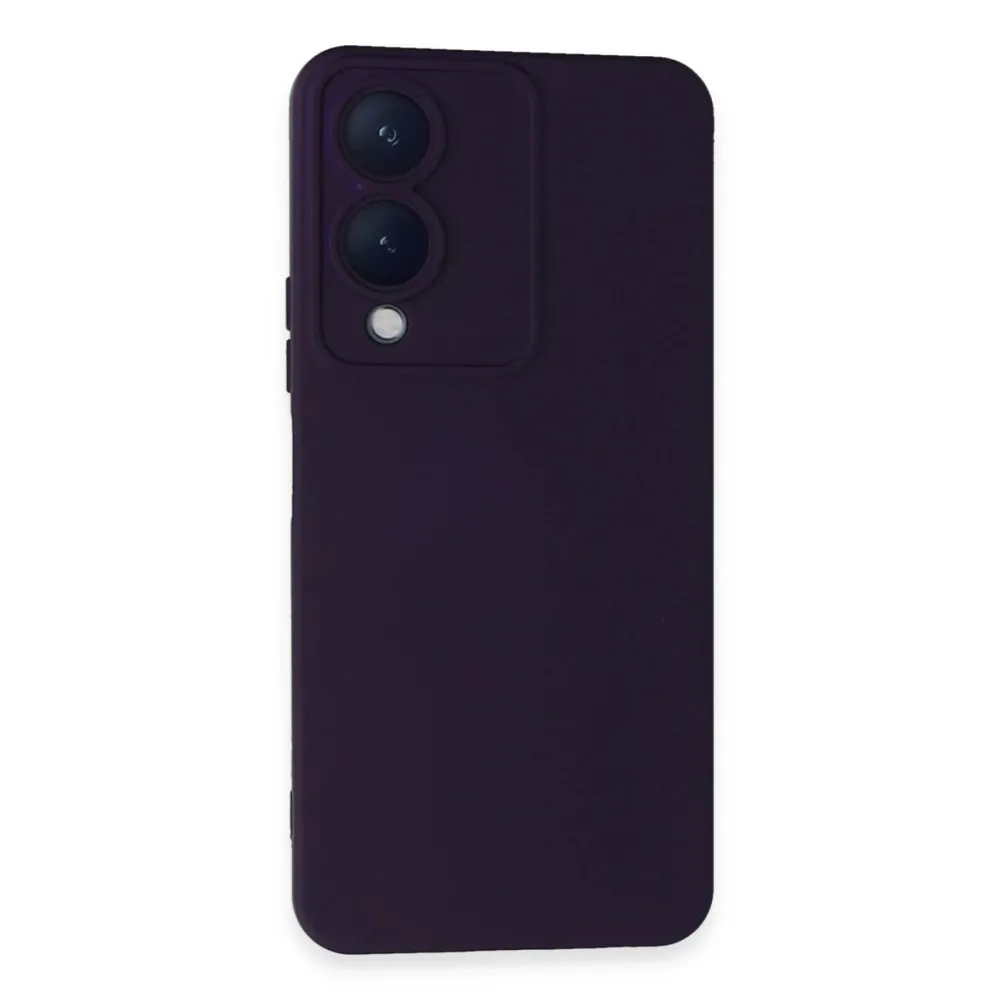 Newface Vivo Y17S Kılıf Nano Içi Kadife Silikon - Mor