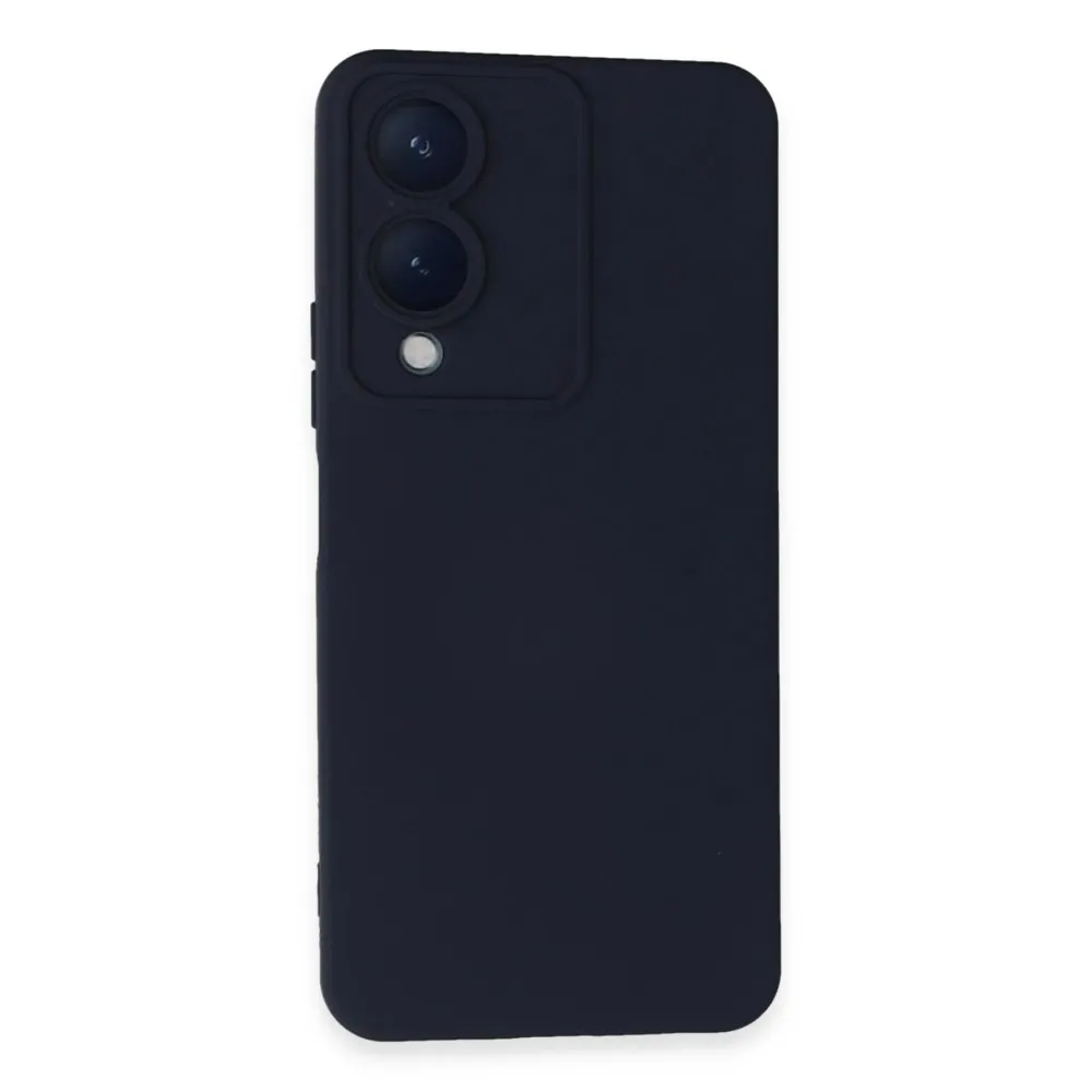 Newface Vivo Y17S Kılıf Nano içi Kadife Silikon - Lacivert