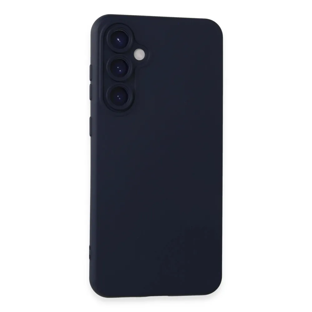 Newface Samsung Galaxy S24 Kılıf Nano Içi Kadife Silikon - Lacivert