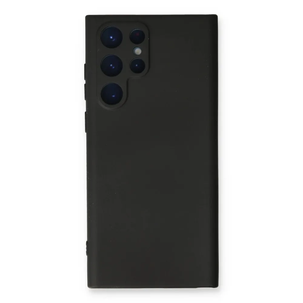 Newface Samsung Galaxy S24 Ultra Kılıf Nano Içi Kadife Silikon - Siyah