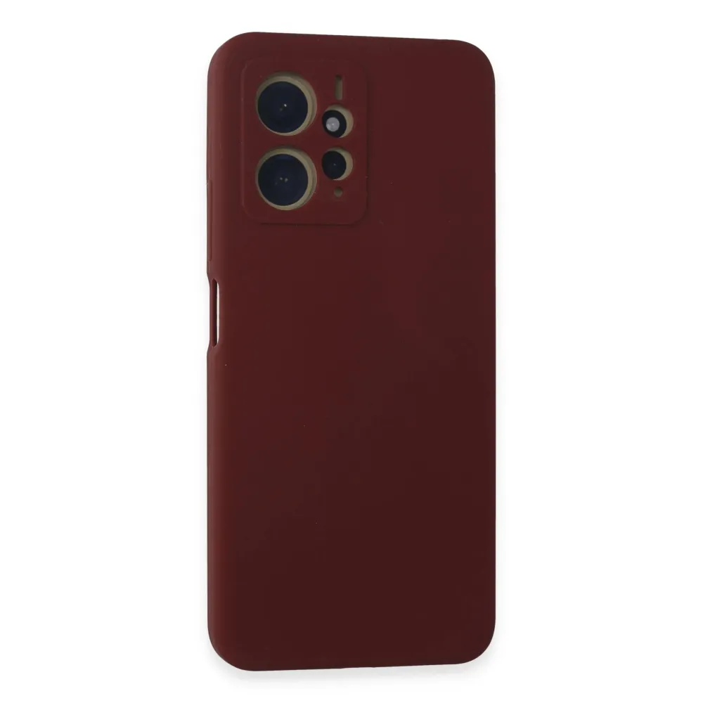 Newface Xiaomi Redmi Note 12 4G Kılıf Nano Içi Kadife Silikon - Bordo