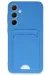 Newface Samsung Galaxy A35 5G Kılıf Kelvin Kartvizitli Silikon - Mavi