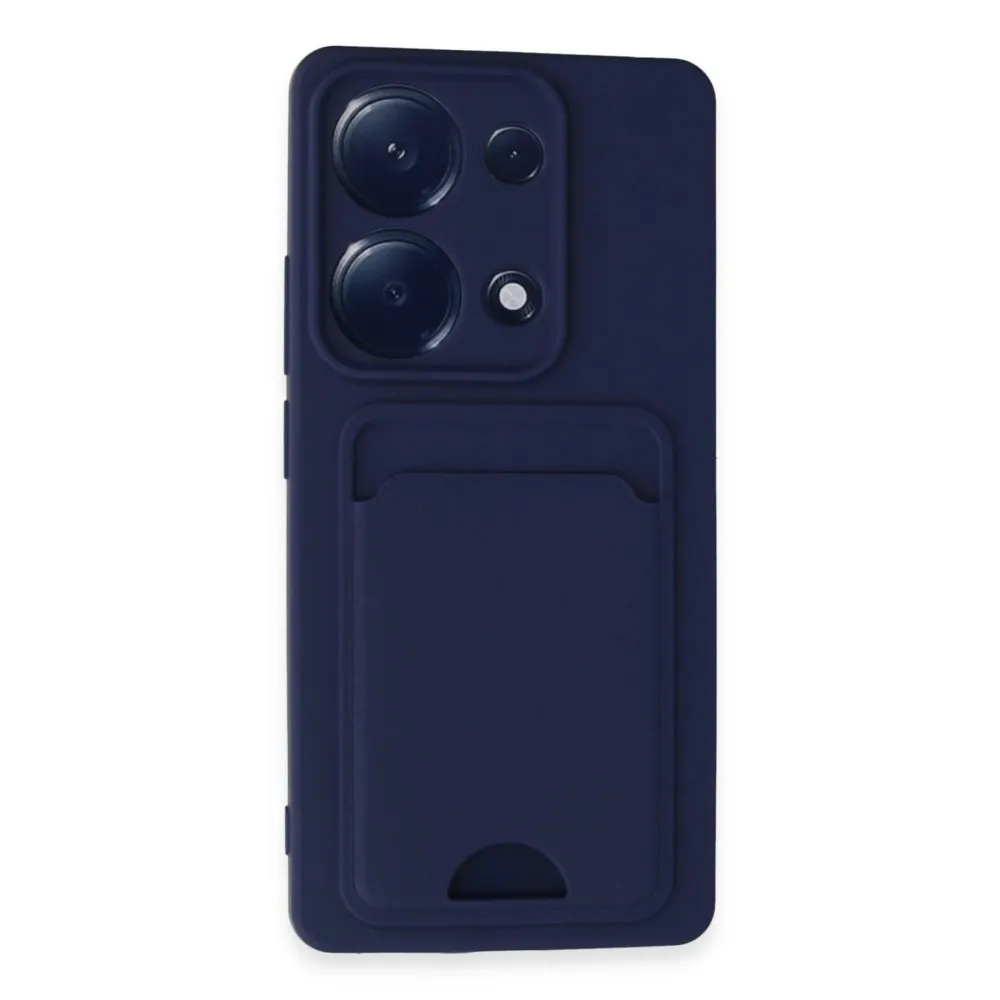 Newface Xiaomi Redmi Note 13 Pro 4G Kılıf Kelvin Kartvizitli Silikon - Lacivert