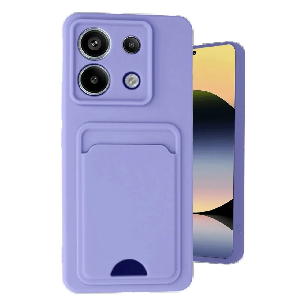 Newface Xiaomi Redmi Note 13 Pro 5G Kılıf Kelvin Kartvizitli Silikon - Lila