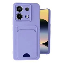 Newface Xiaomi Redmi Note 13 Pro 5G Kılıf Kelvin Kartvizitli Silikon - Lila