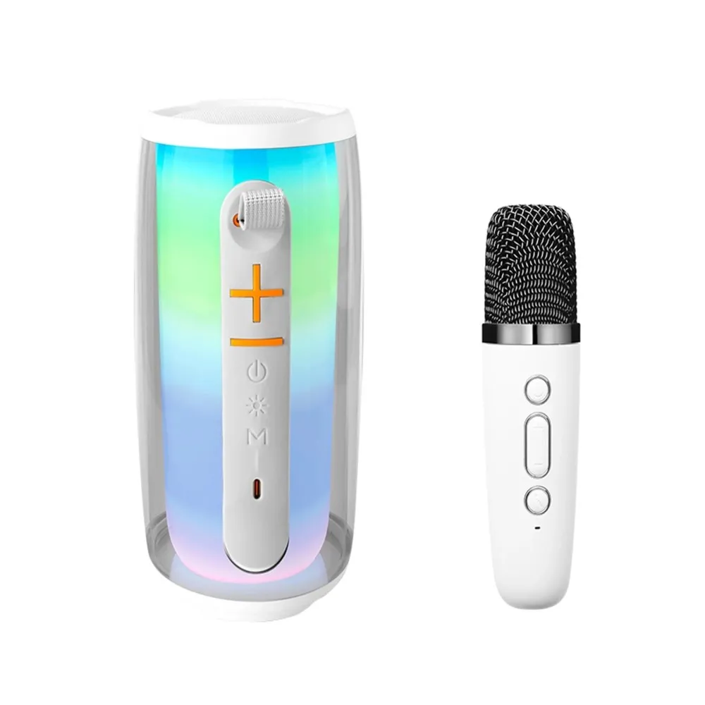 Newface Pluse 6 Mikrofonlu Rgb Kablosuz Hoparlör - Beyaz