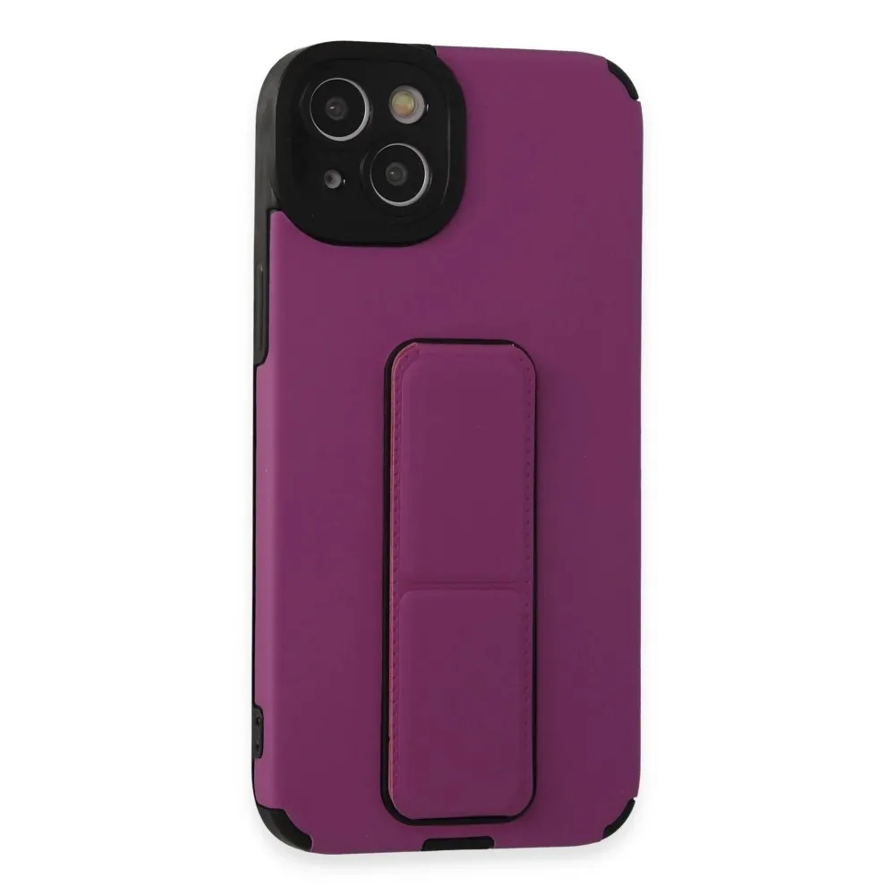 Newface Iphone 14 Plus Kılıf Mega Standlı Silikon - Mor