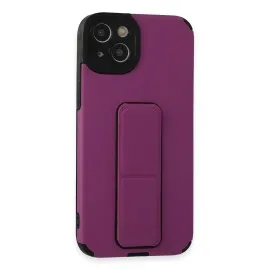 Newface Iphone 14 Plus Kılıf Mega Standlı Silikon - Mor