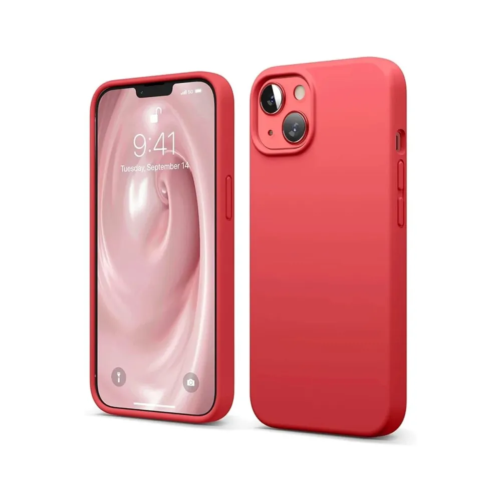 Newface Iphone 14 Kılıf First Silikon - Kırmızı