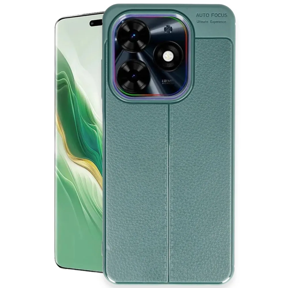 Newface Tecno Spark Go 2024 Kılıf Auto Focus Kapak - Koyu Yeşil