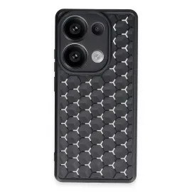 Newface Xiaomi Redmi Note 13 Pro 4G Kılıf Petek Silikon Kapak - Siyah