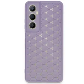 Newface Realme C65 Kılıf Petek Silikon Kapak - Lila