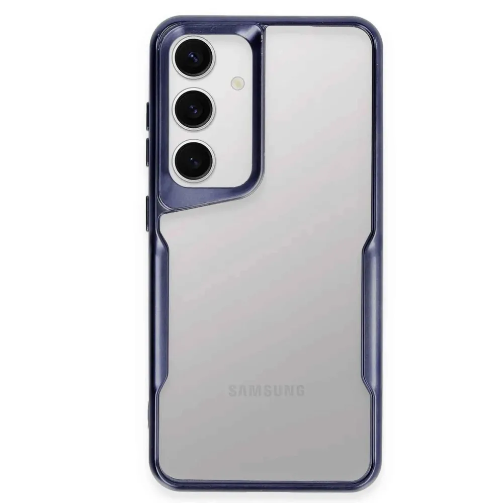 Newface Samsung Galaxy S24 Kılıf Boyi Silikon Kapak - Lacivert