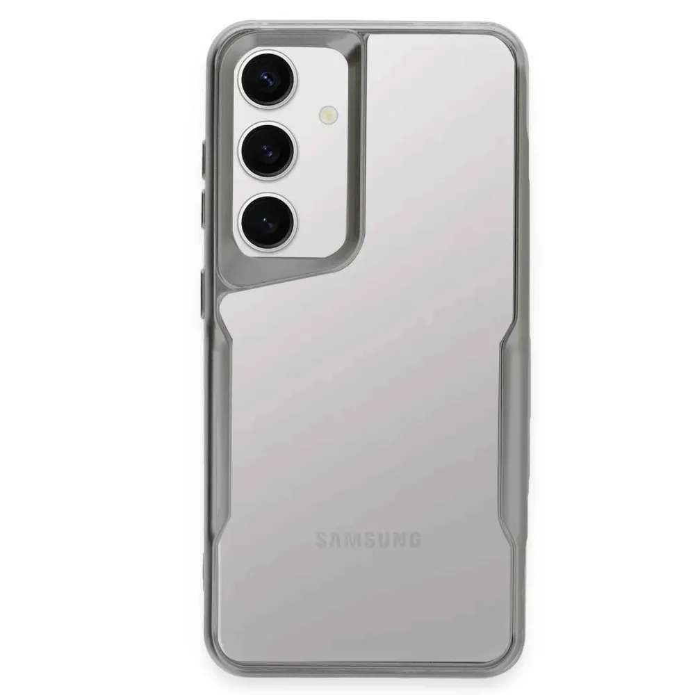 Newface Samsung Galaxy S24 Kılıf Boyi Silikon Kapak - Gümüş