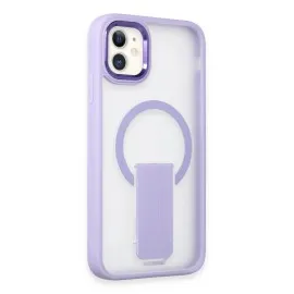 Newface iPhone 12 Tork Magsafe Standlı Kapak - Lila