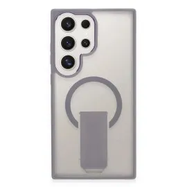 Newface Samsung Galaxy S24 Ultra Tork Magsafe Standlı Kapak - Lila