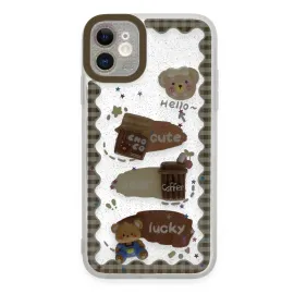 Newface Iphone 11 Kılıf Sweet Desenli Silikon Kapak - Şeffaf