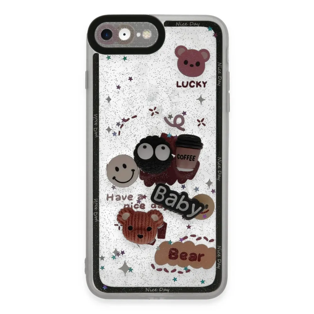 Newface Iphone 7 Kılıf Sweet Desenli Silikon Kapak - Sarı