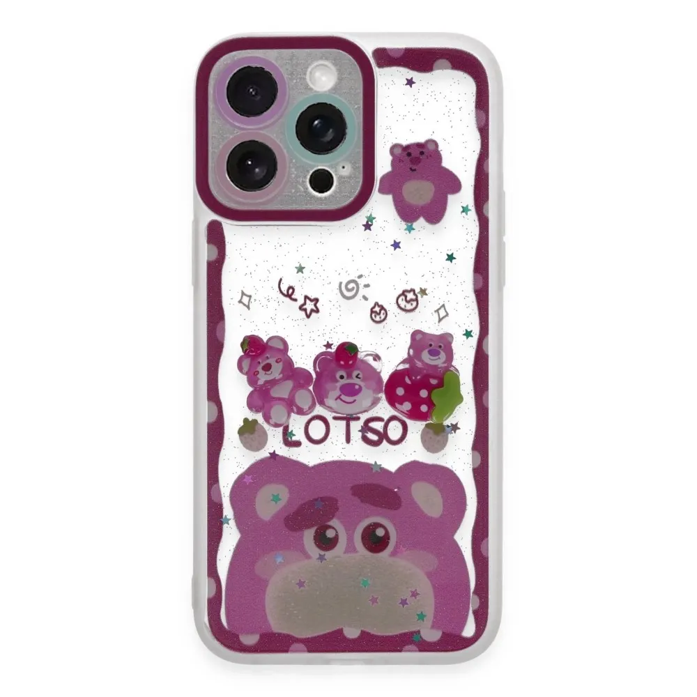 Newface Iphone 14 Pro Kılıf Sweet Desenli Silikon Kapak - Pembe