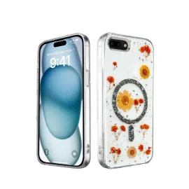 Newface iPhone 7 Kılıf Daisy Simli Magsafe Kapak - Siyah