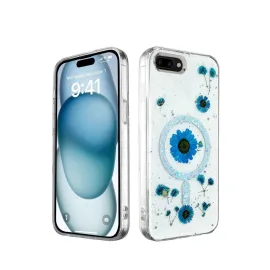 Newface Iphone 7 Plus Kılıf Daisy Simli Magsafe Kapak - Mavi