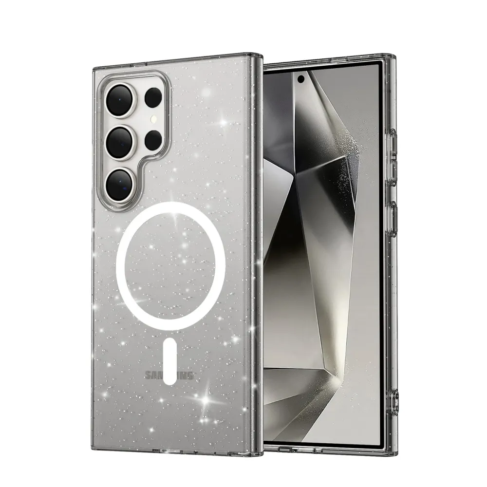 Newface Samsung Galaxy S23 Ultra Kılıf Glow Magsafe Kapak - Siyah