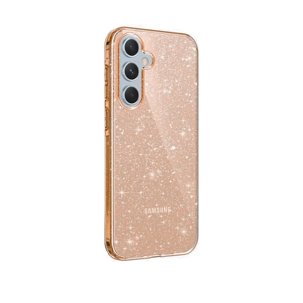 Newface Samsung Galaxy A15 4G Kılıf Glow Kapak - Turuncu