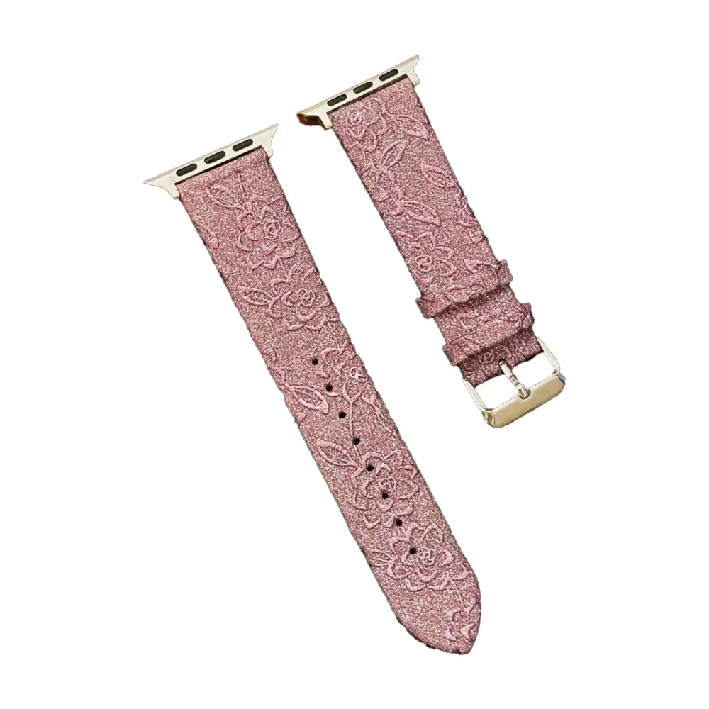 Newface Apple Watch 38Mm Creeper Desenli Kordon - Rose Gold