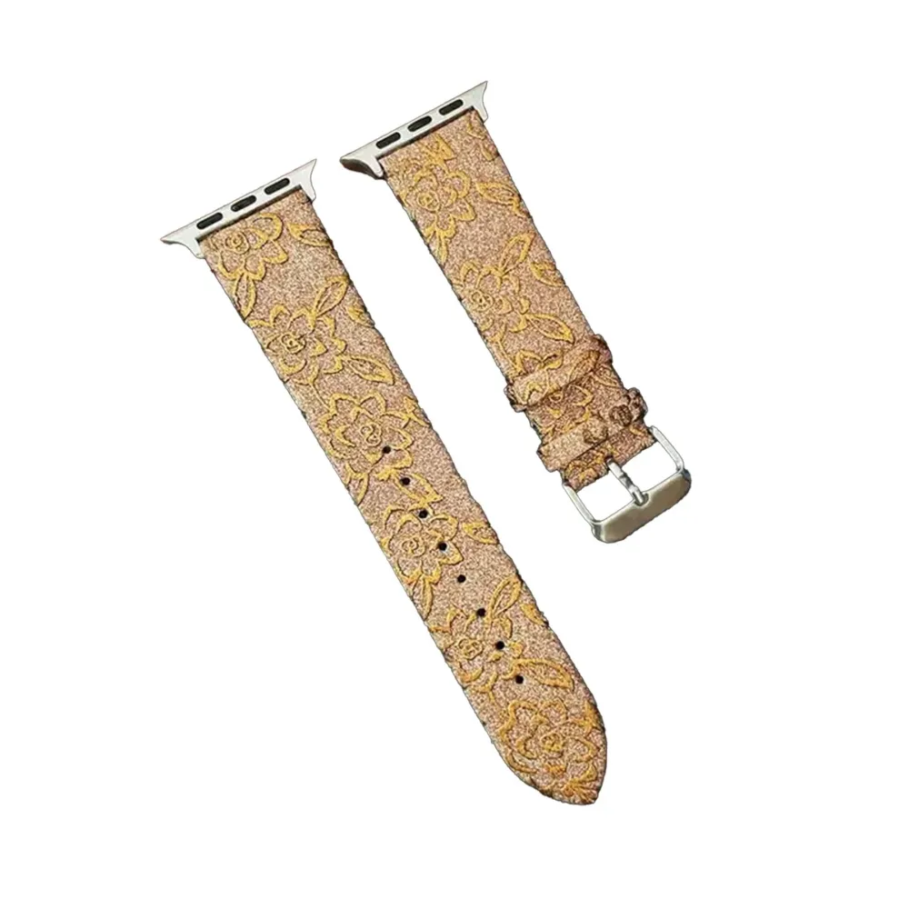 Newface Apple Watch 38Mm Creeper Desenli Kordon - Gold