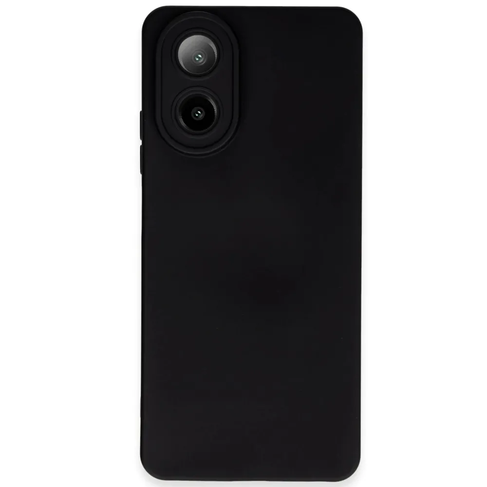 Newface Oppo A38 Kılıf Nano Içi Kadife Silikon - Siyah