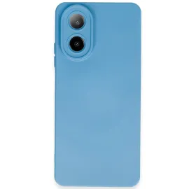 Newface Oppo A38 Kılıf Nano Içi Kadife Silikon - Mavi