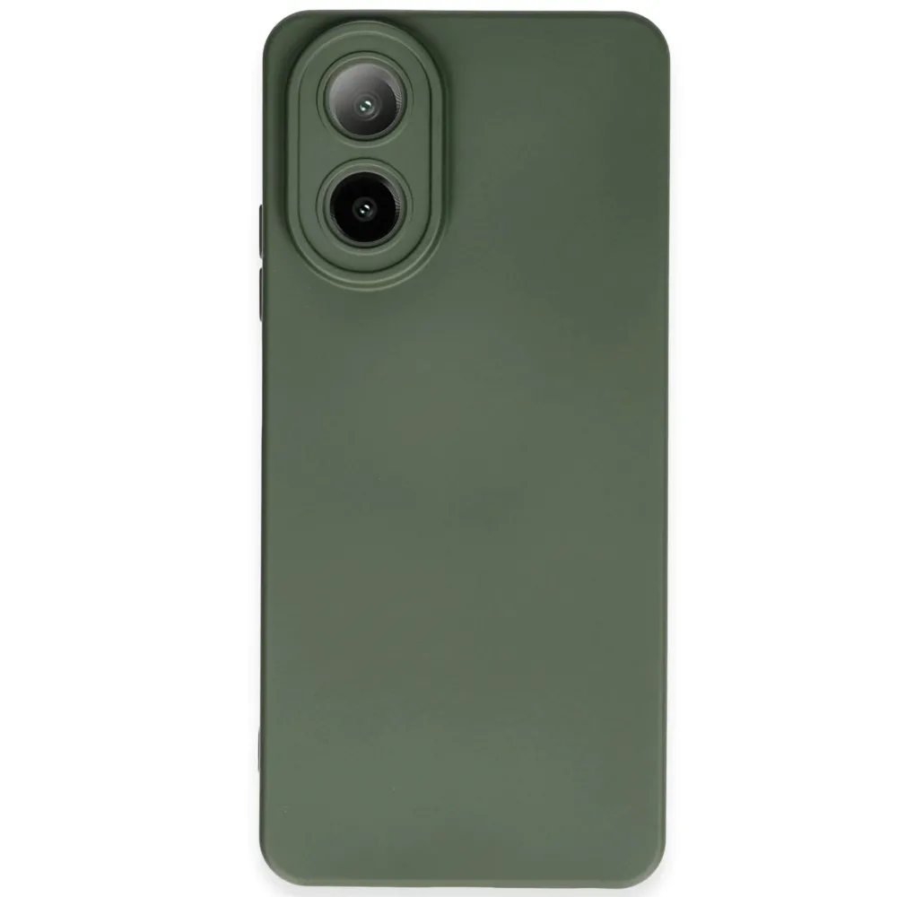 Newface Oppo A38 Kılıf Nano Içi Kadife Silikon - Koyu Yeşil