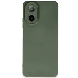 Newface Oppo A38 Kılıf Nano Içi Kadife Silikon - Koyu Yeşil