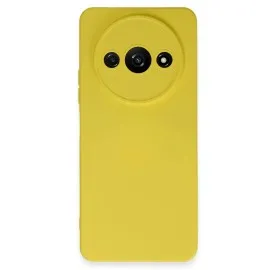 Newface Xiaomi Redmi A3 4G Kılıf Nano Içi Kadife Silikon - Sarı