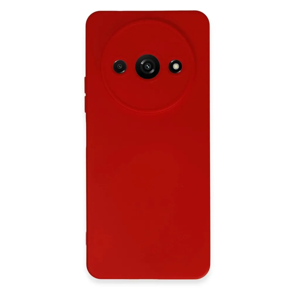 Newface Xiaomi Redmi A3 4G Kılıf Nano Içi Kadife Silikon - Kırmızı