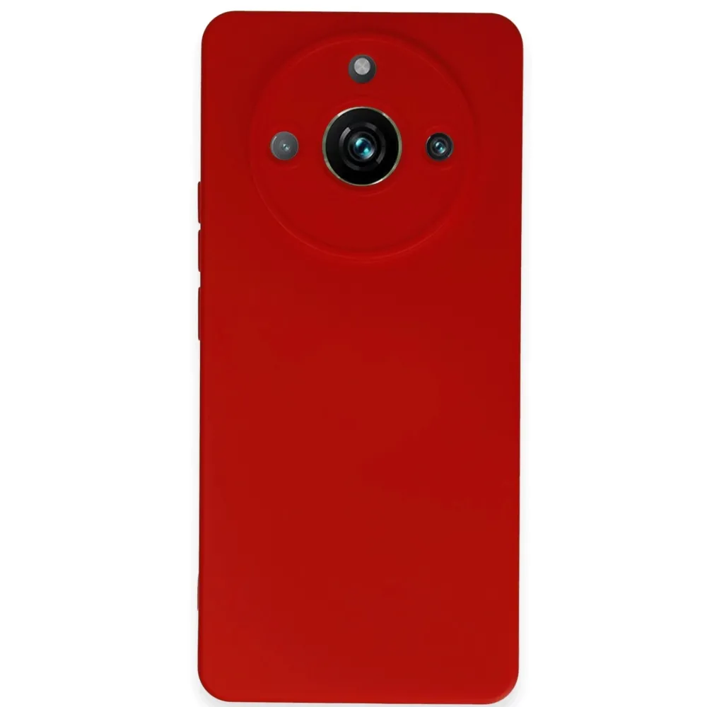Newface Realme 11 Pro Kılıf Nano Içi Kadife Silikon - Kırmızı
