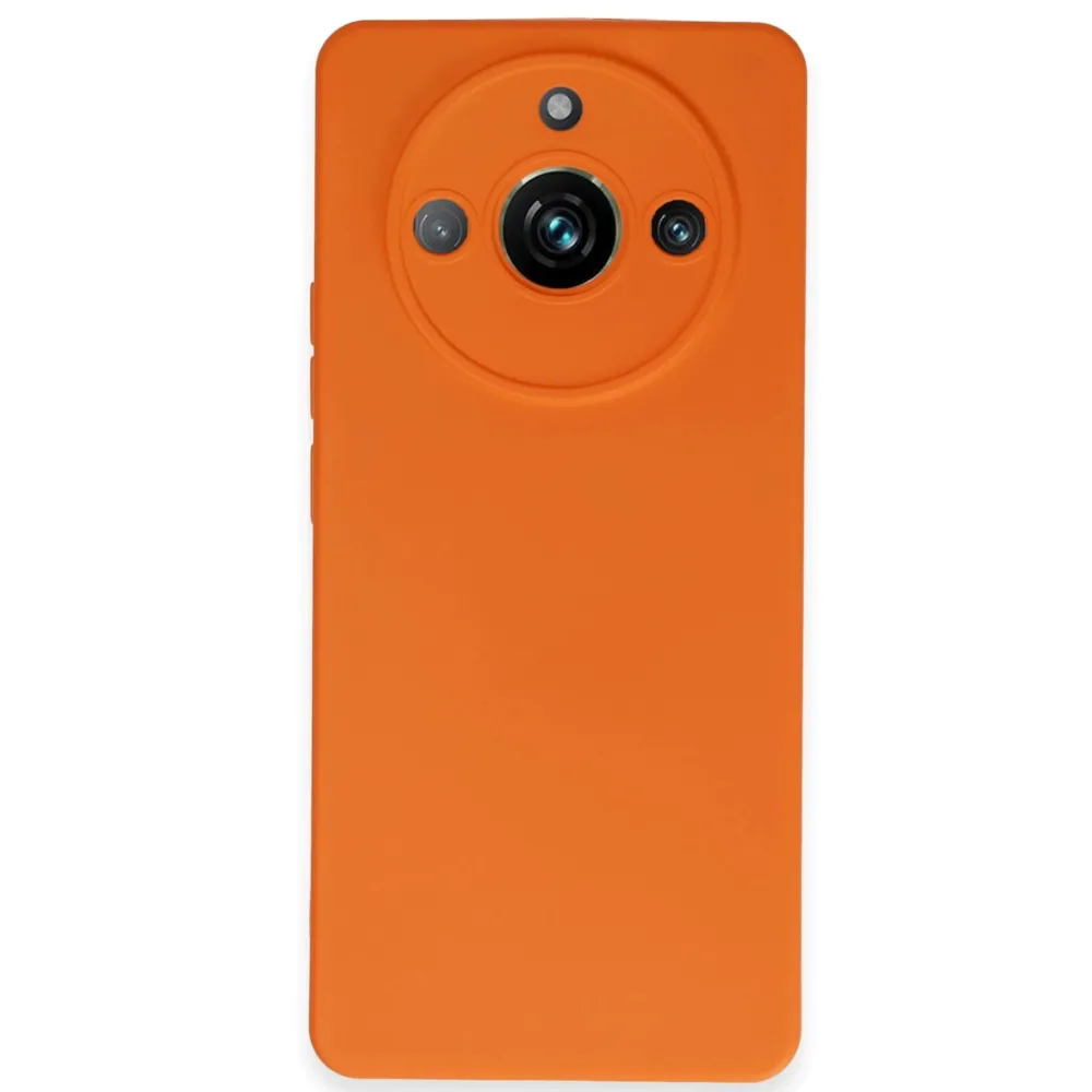Newface Realme 11 Pro Kılıf Nano Içi Kadife Silikon - Turuncu