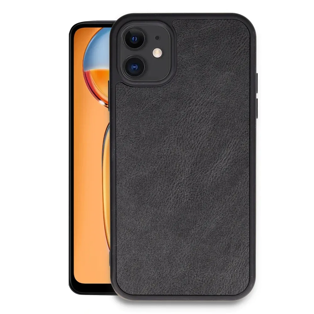 Newface Iphone 11 Kılıf Aras Deri Kapak - Siyah