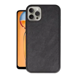 Newface Iphone 15 Pro Kılıf Aras Deri Kapak - Siyah