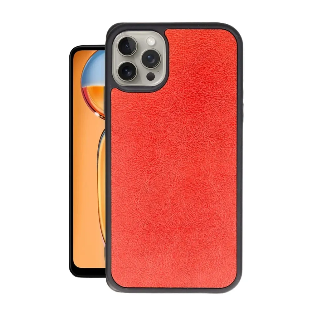 Newface Iphone 15 Pro Max Kılıf Aras Deri Kapak - Kırmızı