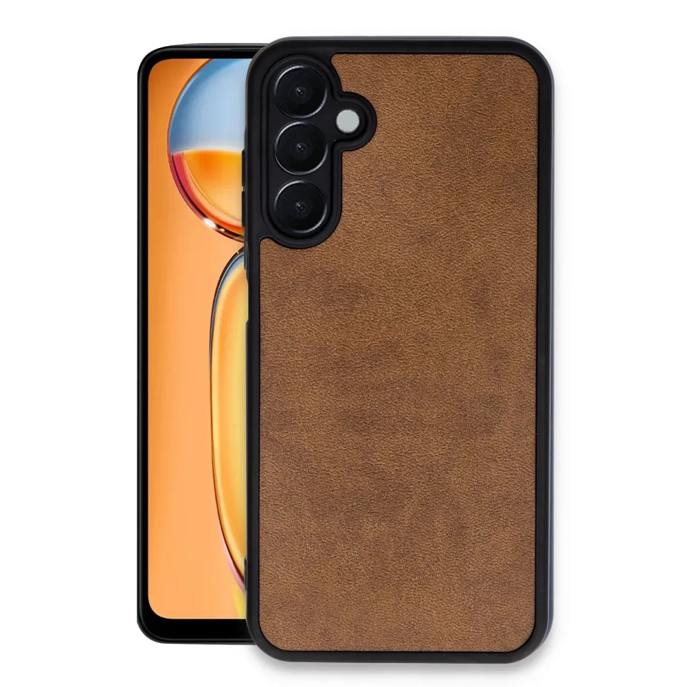 Newface Samsung Galaxy A35 5G Kılıf Aras Deri Kapak - Taba