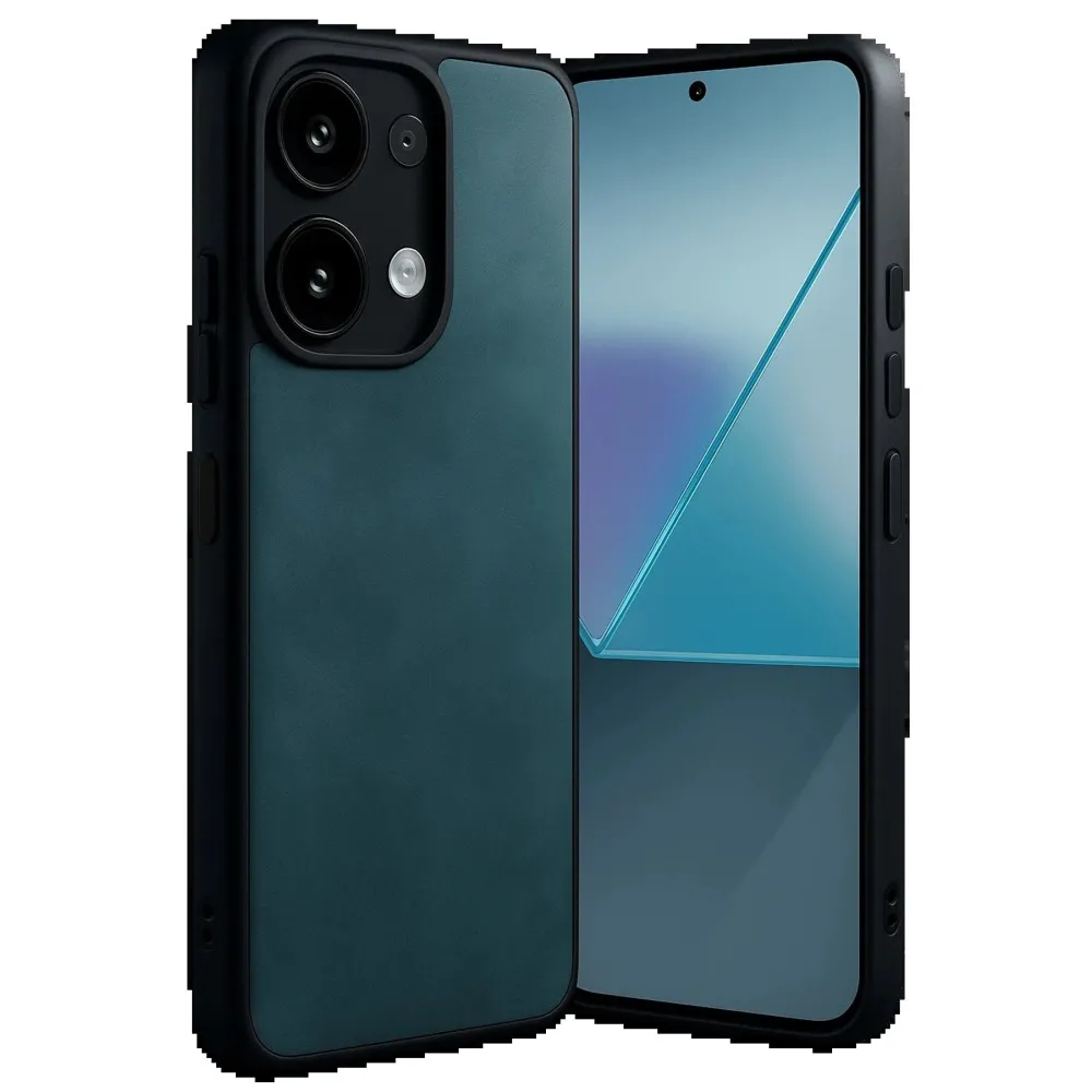 Newface Xiaomi Redmi Note 13 Pro 5G Kılıf Aras Deri Kapak - Koyu Yeşil